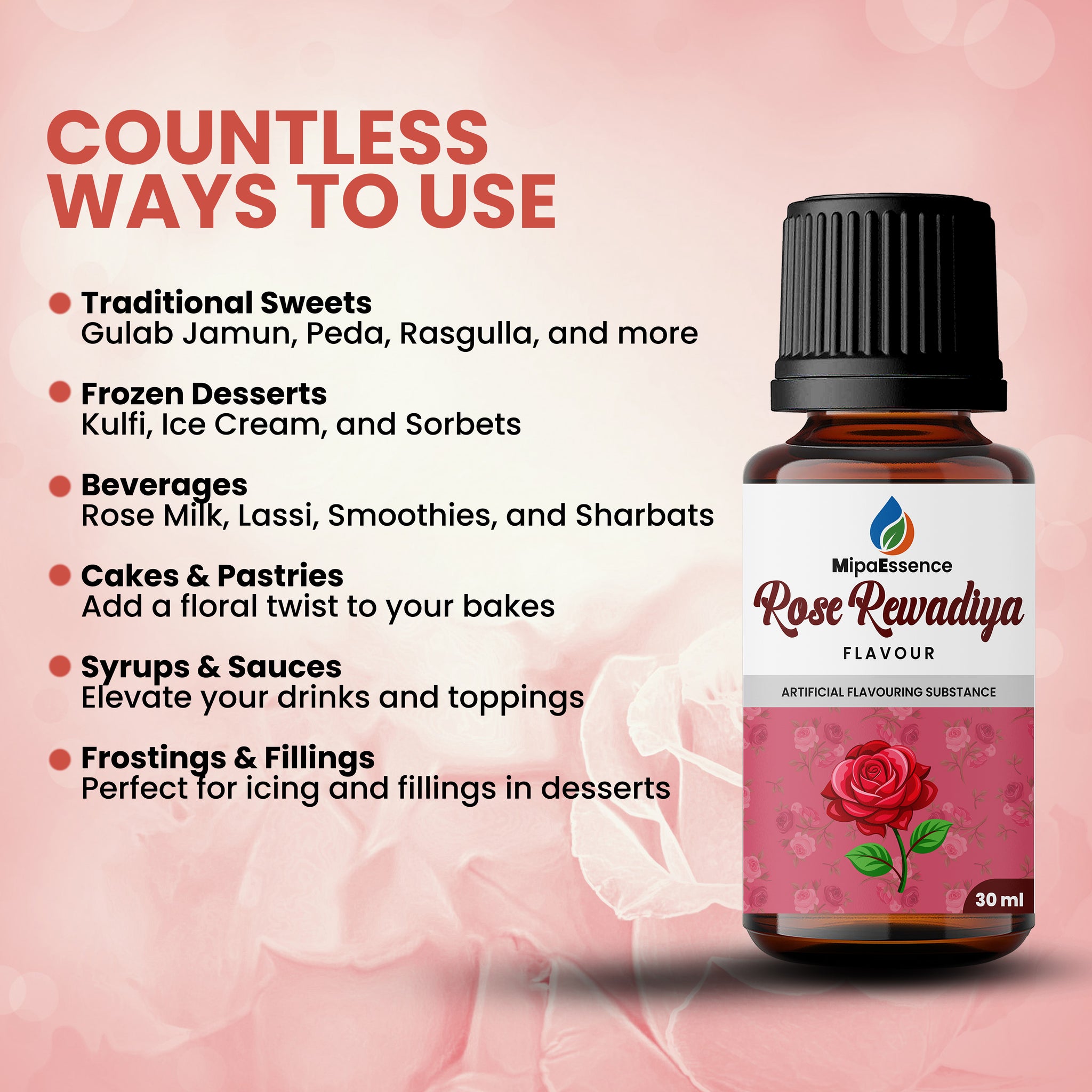 MipaEssence Rose Rewadiya Food Flavour uses