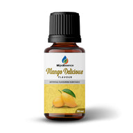MipaEssence Mango Delicious Flavour 30ml bottle with label showing ripe mango illustration and artificial flavouring substance note.