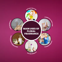 Main applications of Brite fragrance in perfume, cosmetic, air care, bath, and home care products.