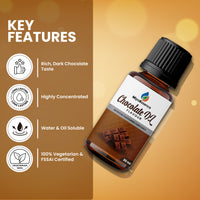Key features of Chocolate DL Flavour – Water and oil soluble, heat stable, highly concentrated