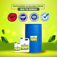 Packaging options for MipaEssence Citronella Extra Strong – available from 1 kg to 200 kg with ISO, GMP, and quality assurance certifications.