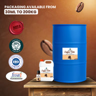 Coffee Bite flavour packaging – 30ml to 200kg, vegetarian, ISO and FSSAI certified