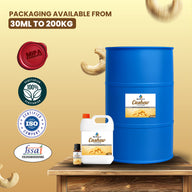 MipaEssence Cashew Flavour – Full packaging in 30ml, 1kg, and 200kg sizes for mithai and dessert applications.