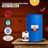 MipaEssence Chatpata Flavour – Product packaging in 30ml, 1kg, and 200kg sizes for industrial and food service use.
