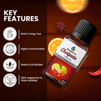 MipaEssence Chatpata Food Flavour – Bold and Tangy Taste, Highly Concentrated, Water and Oil Soluble, 100% Vegetarian & FSSAI Certified.