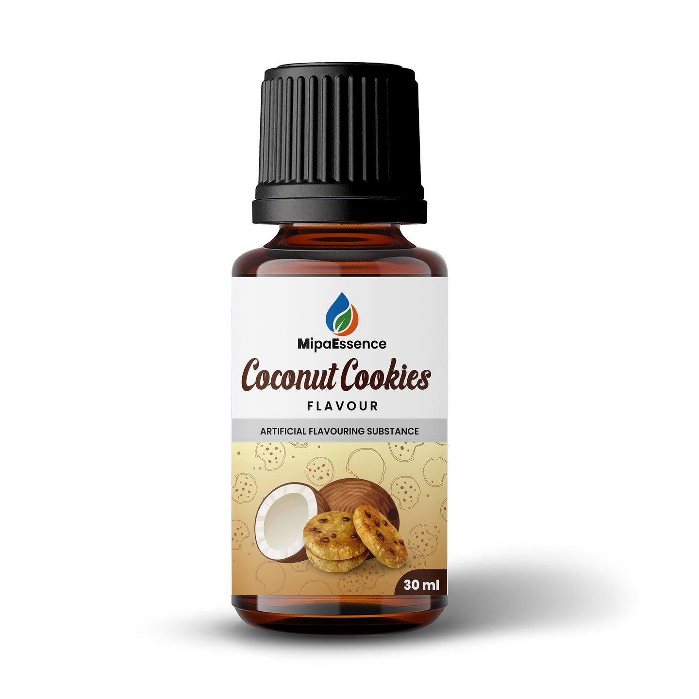 MipaEssence Coconut Cookies Flavour - 30ml bottle showing label and coconut cookie imagery