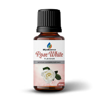 30ml MipaEssence Rose White Flavour bottle front view showing white rose flower design and product label.