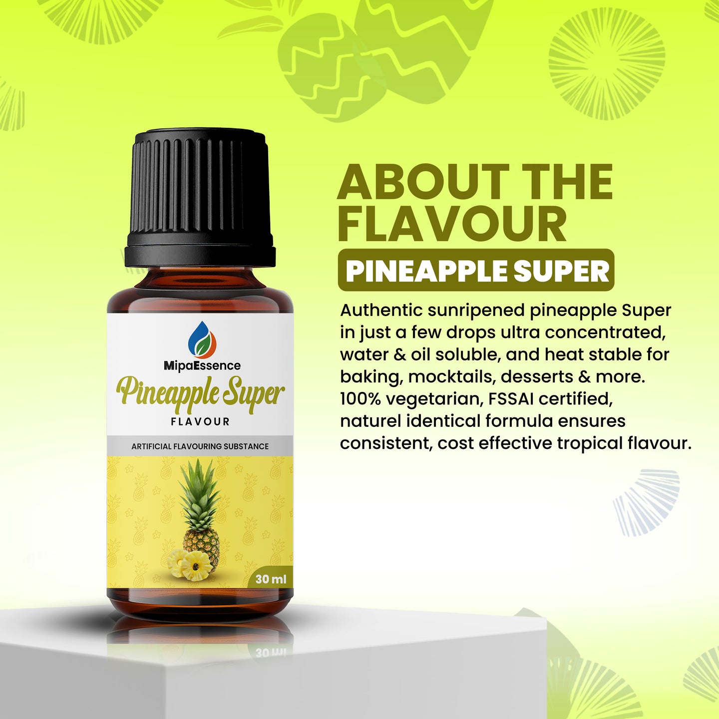 About MipaEssence Pineapple Super Flavour – tropical concentrated food flavouring for versatile culinary applications