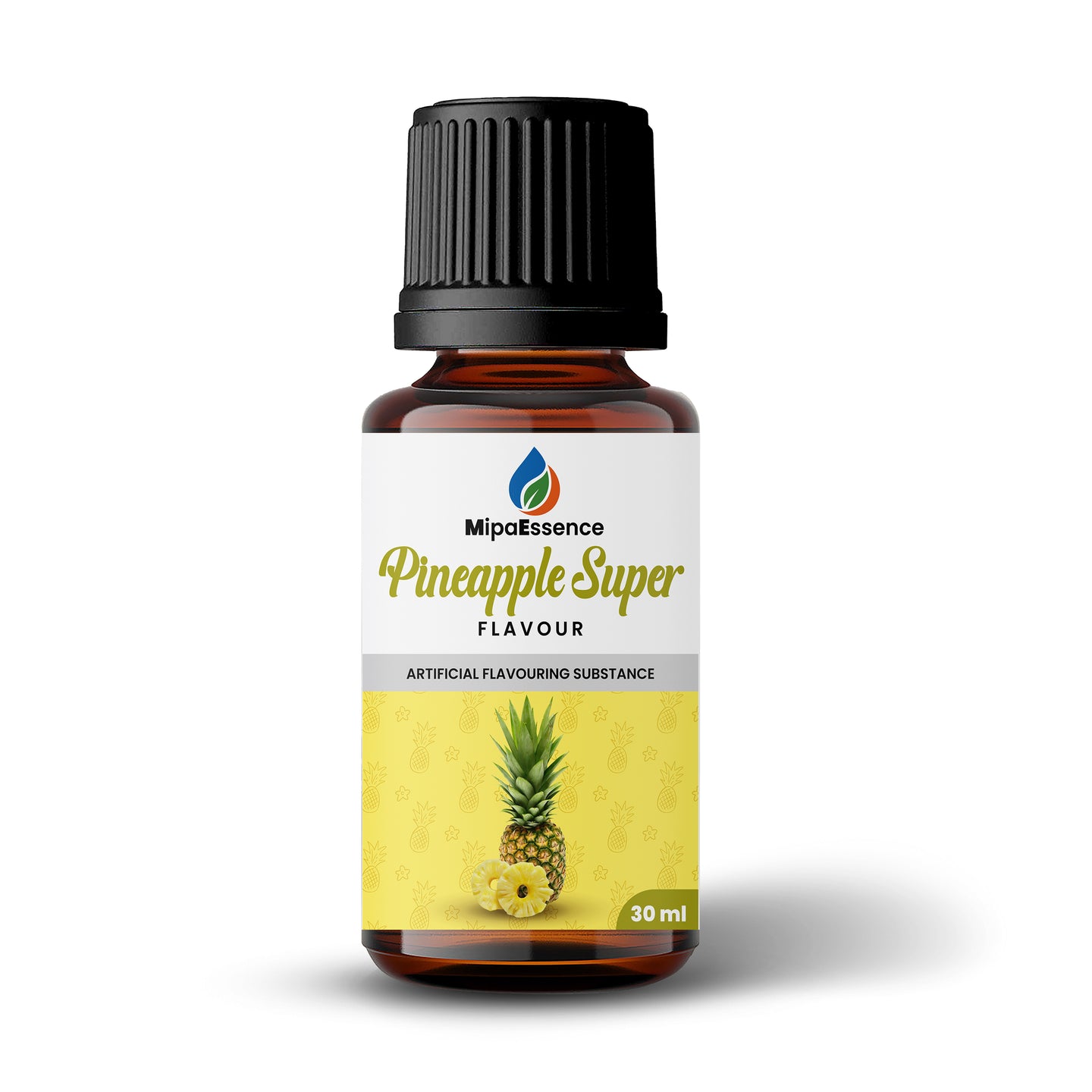 MipaEssence Pineapple Super Flavour 30ml Bottle Front View – food grade flavouring for bakery and beverages