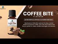 Coffee Bite Flavour by MipaEssence – Bold roasted coffee essence video for cakes, chocolates, mithai, desserts, and beverages. High-impact, food-grade flavouring.