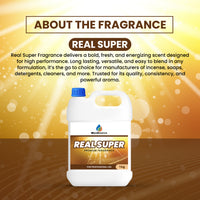Real Super Fragrance description – bold and energizing scent for incense, detergents, and personal care