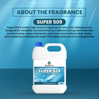 Overview of Super 509 Fragrance highlighting its rich, high-impact aroma and reliable performance.